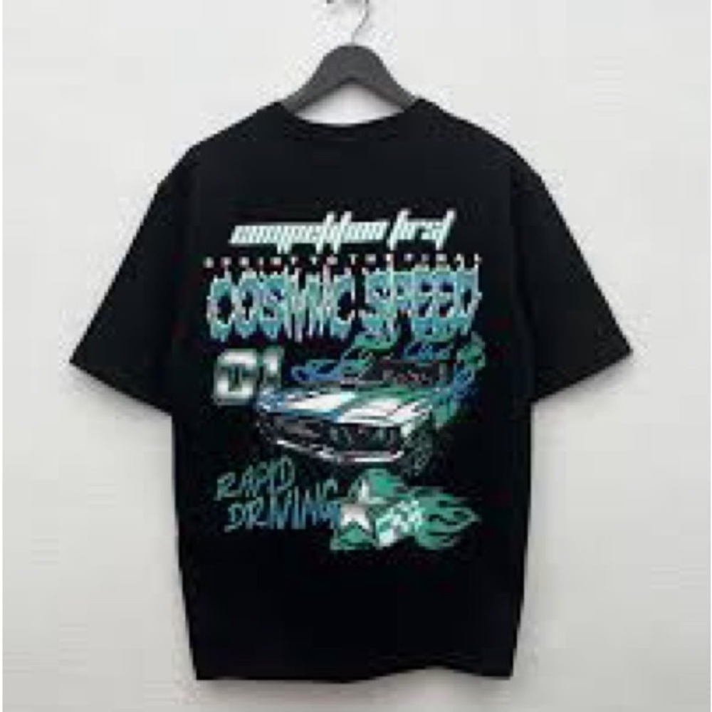 Street Life Men Car Print Y2k T-Shirt, School T30